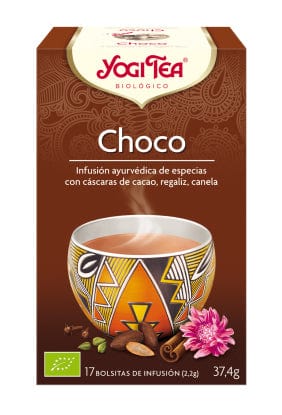 Jag Couture London New York Yogi Tea Chocolate 17 Bolsitas box with individually wrapped tea bags and chocolate flavor.