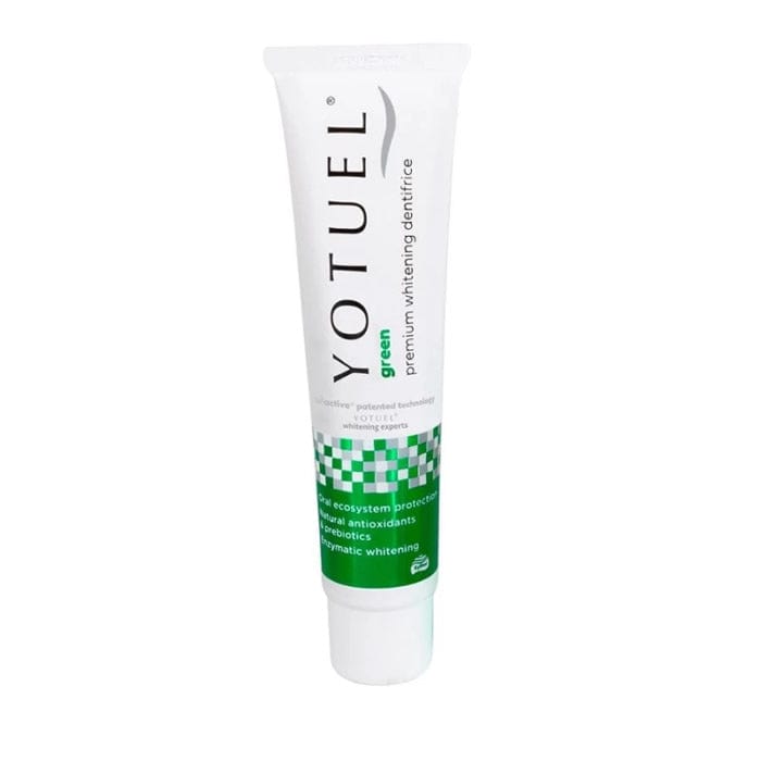 Jag Couture London New York Yotuel Green Microbiome Care Toothpaste 100g tube on white background