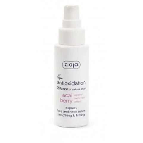 Jag Couture London Ziaja Acai Serum Concentrado antioxidante para rostro y cuello, 50ml, con botella y gotero.