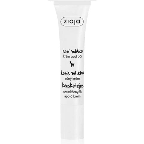 Ziaja Leche de Cabra Eye Contour Cream in 15ml jar, designed for nourishing and hydrating the delicate eye area.