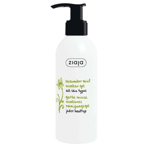 Ziaja Pepino y Menta Gel Limpiador Micelar in 200ml, a refreshing facial cleanser with cucumber and mint from Jag Couture London.
