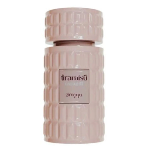 Zimaya Tiramisu Caramel Eau De Parfum bottle from Jag Couture London New York, 100ml, elegant perfume with caramel and tiramisu notes.