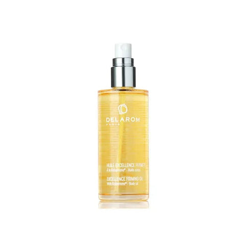 Delarom Excellence Firming Oil by Jag Couture London New York, 100ml bottle with luxurious skincare oil for firming and hydration.