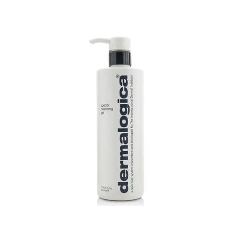 Dermalogica Grey Line Special Cleansing Gel in 500ml bottle, featuring clear gel and label with grey accents, by Jag Couture London New York