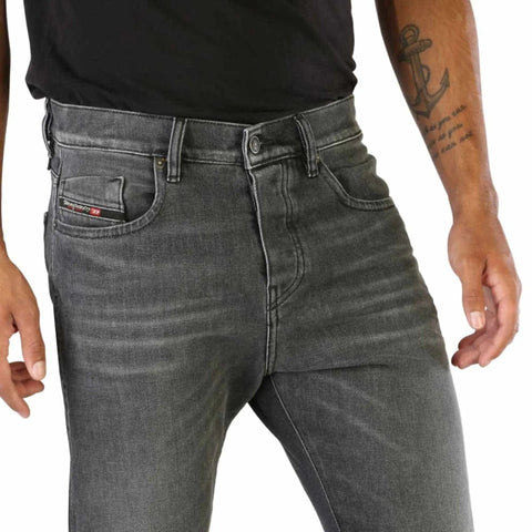 Diesel D-VIKER jeans by Jag Couture London New York, showing classic blue denim with subtle fading and stitching details.