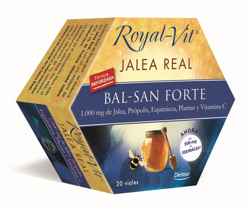 Dietisa Royal Vit Balsan Forte with Echinacea in 20 vials, a dietary supplement designed to boost immunity and vitality.