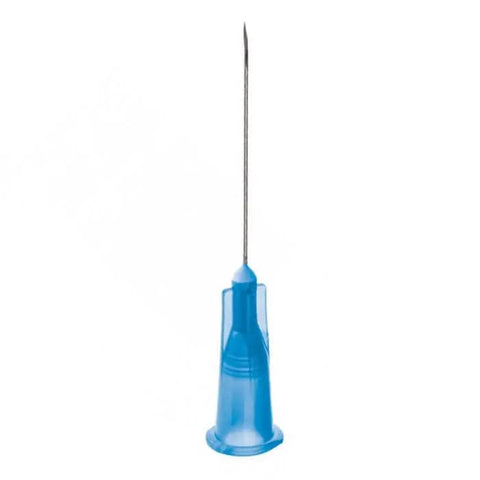 Disposable Ico 0.6x25 Luer Needles by Jag Couture London New York, sterile medical needles for injections or medical use.