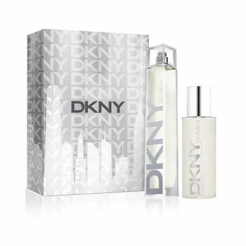 Donna Karan DKNY Energizing Eau de Perfume Spray 100ml set, two elegant perfume bottles with sleek design and clear labeling.