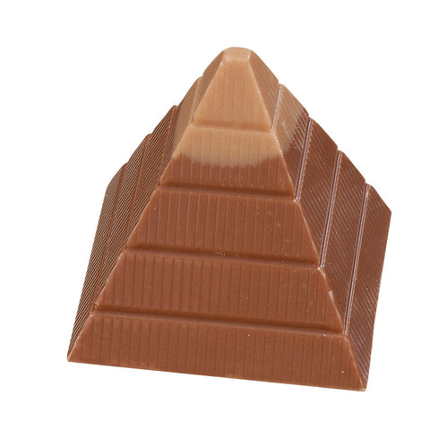 Milk chocolate Double Sticky Toffee Pyramid by Jag Couture London, featuring a rich toffee filling in a 13g pyramid shape.