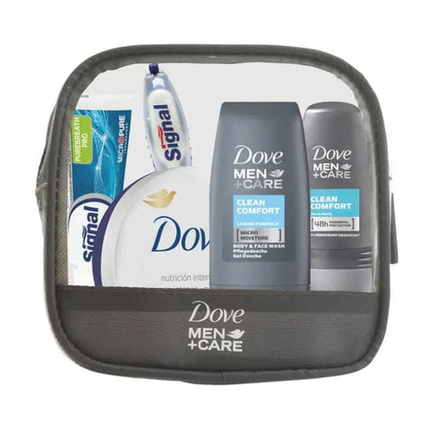 Dove Men Care Set with 6 pieces including body wash, deodorant, and grooming products by Jag Couture London - New York