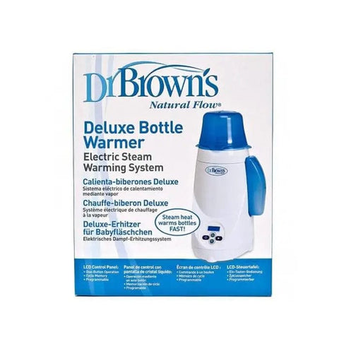 Jag Couture London New York Dr. Brown's bottle warmer and sterilizer, compact appliance for warming and sterilizing baby bottles.