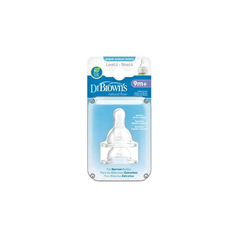 Jag Couture London-New York Dr. Brown's Level 4 Standard Teat Options, two units, clear silicone teats for baby bottles.