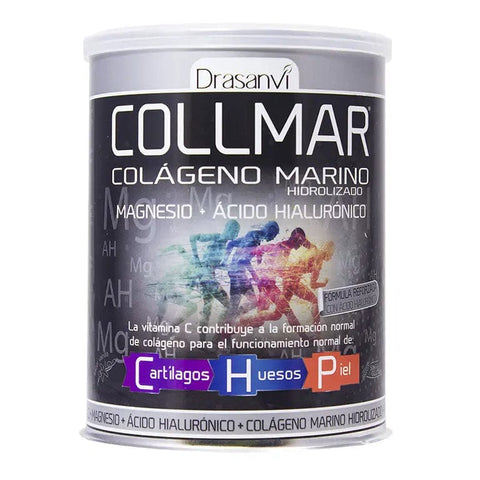 Jag Couture London New York Drasanvi Collmar Magnesio 300g container showing the supplement powder inside.