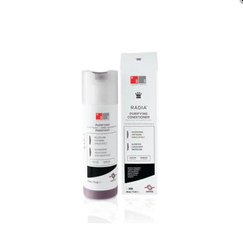 Ds Radia Purifying Conditioner by Jag Couture London New York, 205ml bottle with sleek packaging and pump dispenser.