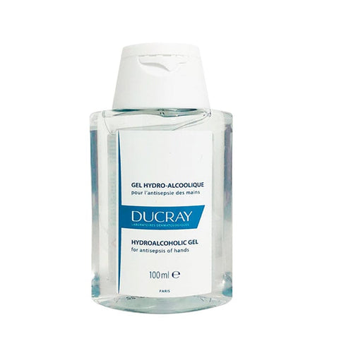 Jag Couture London New York Ducray Hydroalcoholic Gel 100ml, antiseptic hand sanitizer in a clear gel bottle.