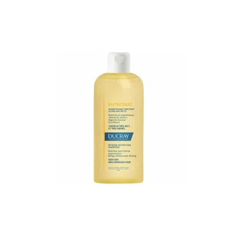 Ducray Nutricerat Shampoo in 125ml bottle, designed for nourishing and soothing dry, brittle hair, produced by Jag Couture London New York