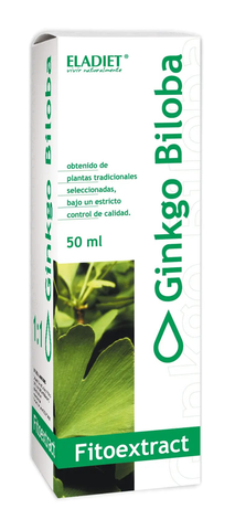 Eladiet Fitoextract Ginkgo Biloba 50ml bottle from Jag Couture London - New York, showing the herbal supplement container.