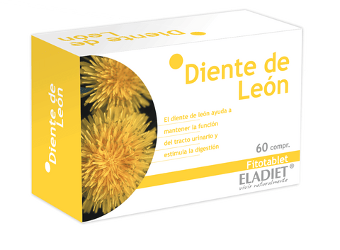 Eladiet Fitotablet Diente Leon 330 Mg supplement in a bottle, 60 tablets, by Jag Couture London - New York.