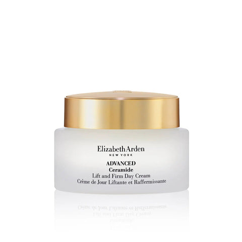 Elizabeth Arden Advanced Ceramide Lift and Firm Day Cream in 50ml jar, designed for skin firming and hydration.