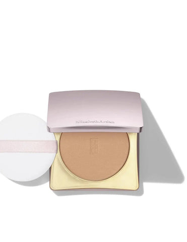 Elizabeth Arden Maq Powder Flawless Finish Skincare product in sleek compact with smooth, even surface and subtle branding.