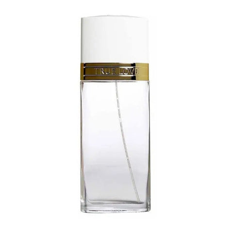 Elizabeth Arden True Love Eau De Toilette spray 100ml by Jag Couture London, featuring elegant floral fragrance in a sleek bottle.