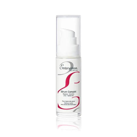 Jag Couture London New York Embryolisse Serum Complet 30ml bottle, featuring a sleek design and clear labeling on a white background.
