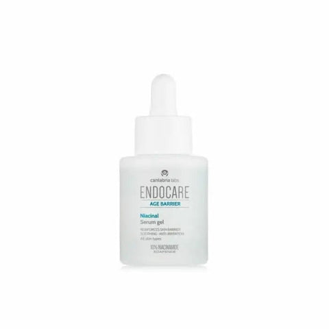 Jag Couture London New York Endocare Age Barrier Niacinamide Serum Gel in 30ml jar with smooth gel texture.