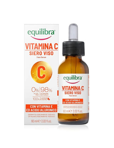 Jag Couture London Equilibra Face Vitamin C Bright Serum 60ml, a clear bottle of brightening skincare with vitamin C