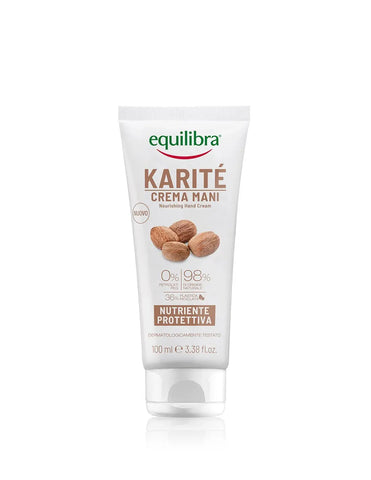Jag Couture London New York Equilibra Shea Butter Hand Cream in 100ml tube with rich, moisturizing formula for soft, smooth hands.
