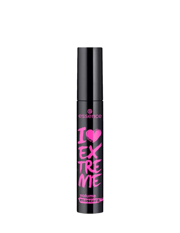 Essence Cosmetics I Love Extreme Volume Mascara by Jag Couture London - New York, 12ml, showing the mascara tube with bold packaging.