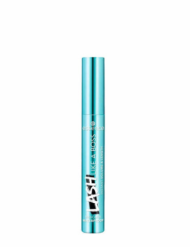 Jag Couture London Essence Cosmetics Lash Like A Boss waterproof mascara in 9.5ml tube, shown with the mascara wand and packaging.