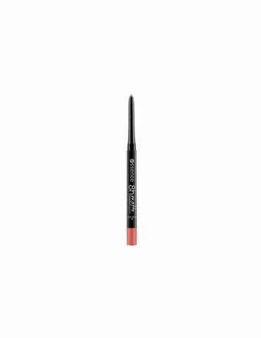 Jag Couture London Essence Cosmetics Matte Comfort Lip Pencil in 04 Rosy Nude, 0.3g, with a creamy, smooth lipstick application.
