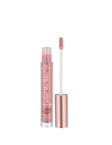 Jag Couture London Essence Cosmetics plumping lip filler in shade 02 Nude, 4.2ml, showing the product tube and applicator.