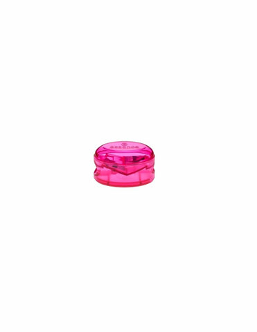 Jag Couture London Essence Cosmetics dual pencil sharpener, compact and portable, designed for precise sharpening of cosmetic pencils.
