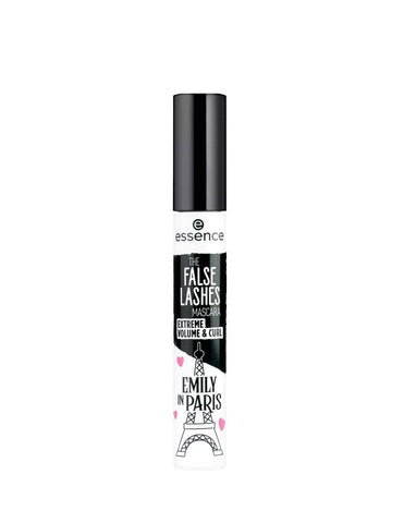 Jag Couture London Essence Cosmetics False Lashes Mascara for extreme volume and curl, 10ml, showcasing the sleek black tube and brush.