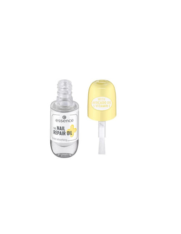 Essence Cosmetics Nail Repair Oil with avocado and vitamin E in 8ml bottle, natural nail care product from Jag Couture London.