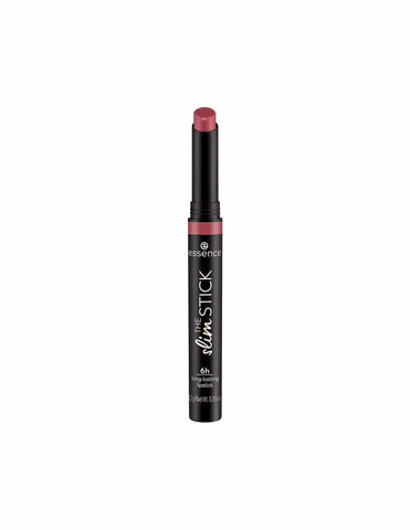 Essence Cosmetics The Slim Stick long-lasting lipstick in Velvet Punch shade, 1.7g, with the lipstick bullet visible in a sleek tube.