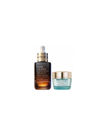 Two bottles of Estée Lauder Advanced Night Repair II serum from Jag Couture London, displayed side by side.