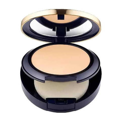 Estée Lauder Double Wear Stay-In-Place Matte Powder Foundation SPF10 in Ivory Beige, compact with smooth powder surface.