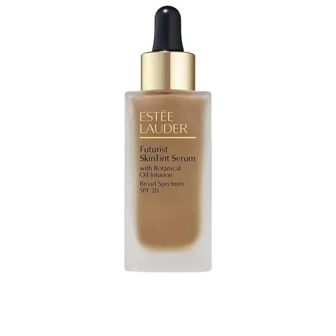 Estée Lauder Futurist Skintint SR SPF20 in shade 4N, a lightweight tinted moisturizer with sun protection, displayed in a sleek bottle.