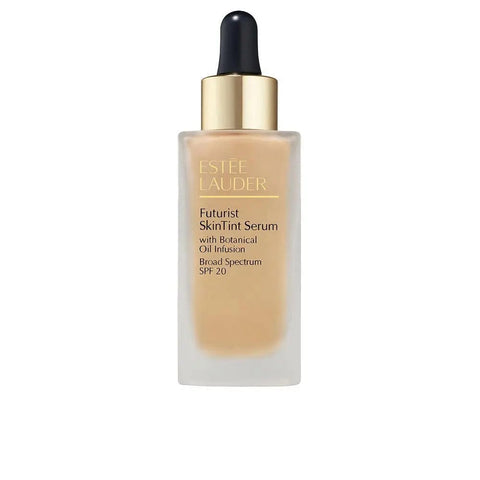 Estée Lauder Futurist Skintint Serum SPF20 in 30ml bottle, with smooth, natural finish, displayed in a sleek packaging.