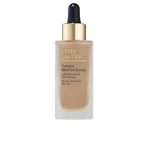 Estée Lauder Futurist Skintint Serum SPF20 in shade 2C, 30ml bottle, featuring a sleek design and product details.