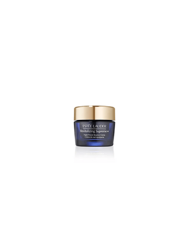 Estée Lauder Revitalizing Supreme Night Power Bounce Creme moisturizer in 50ml jar, shown with elegant packaging and product label.