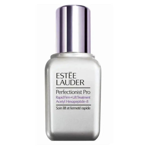 Estée Lauder Perfectionist Pro Rapid Lifting Serum 50ml in a clear bottle, with a sleek pump dispenser and minimalist label.