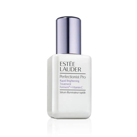 Estée Lauder Perfectionist Pro Serum de Tratamiento Iluminador Rápido in a 50ml bottle, with sleek packaging and dropper applicator.