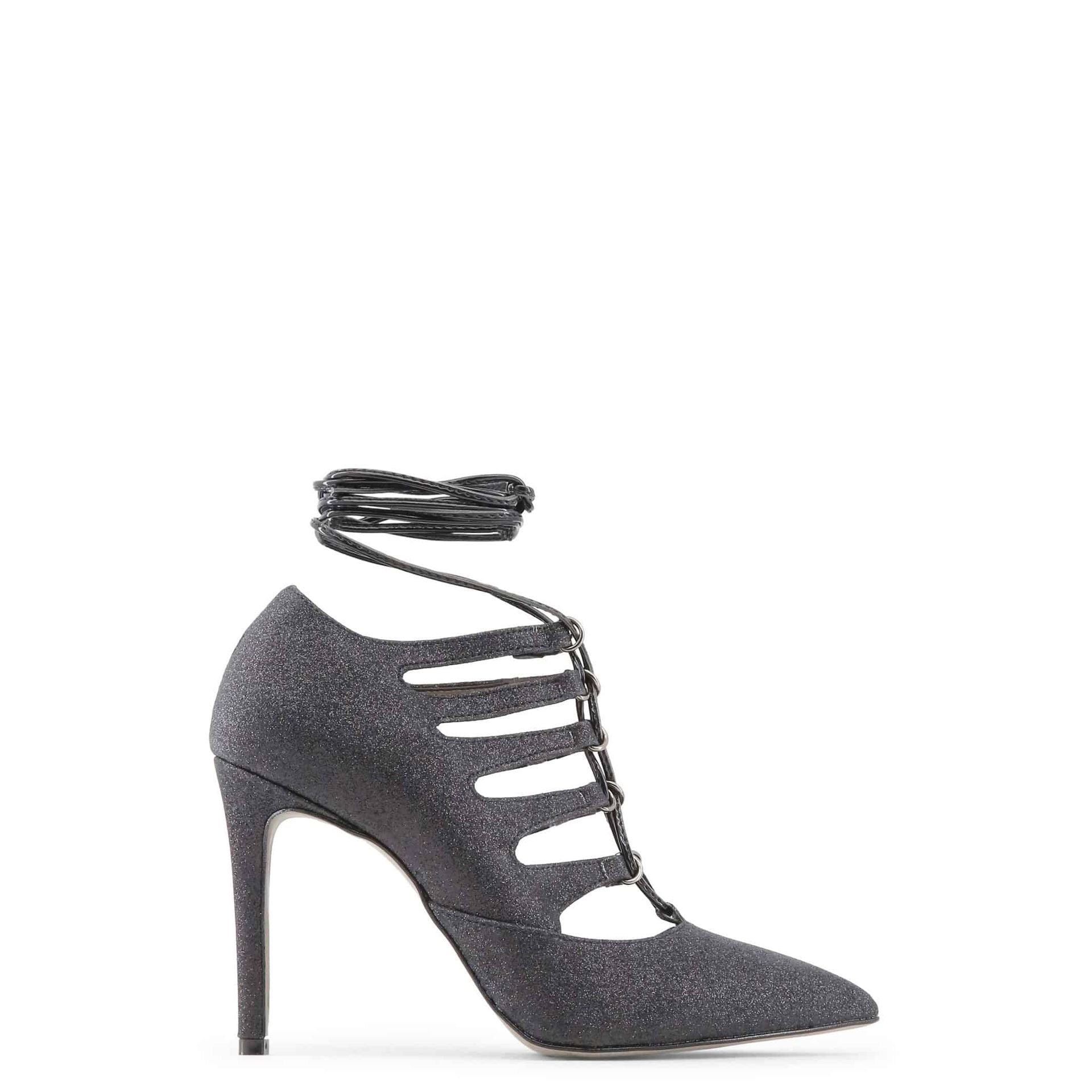 Made in Italia Jag Couture London-NY MORGANA Glitter Nero, stylish black glitter shoe with elegant design.