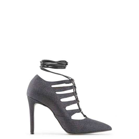 Made in Italia Jag Couture London-NY MORGANA Glitter Nero, stylish black glitter shoe with elegant design.