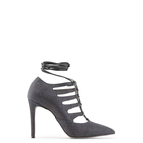 Made in Italia Jag Couture London-NY MORGANA Glitter Nero, stylish black glitter shoe with elegant design.