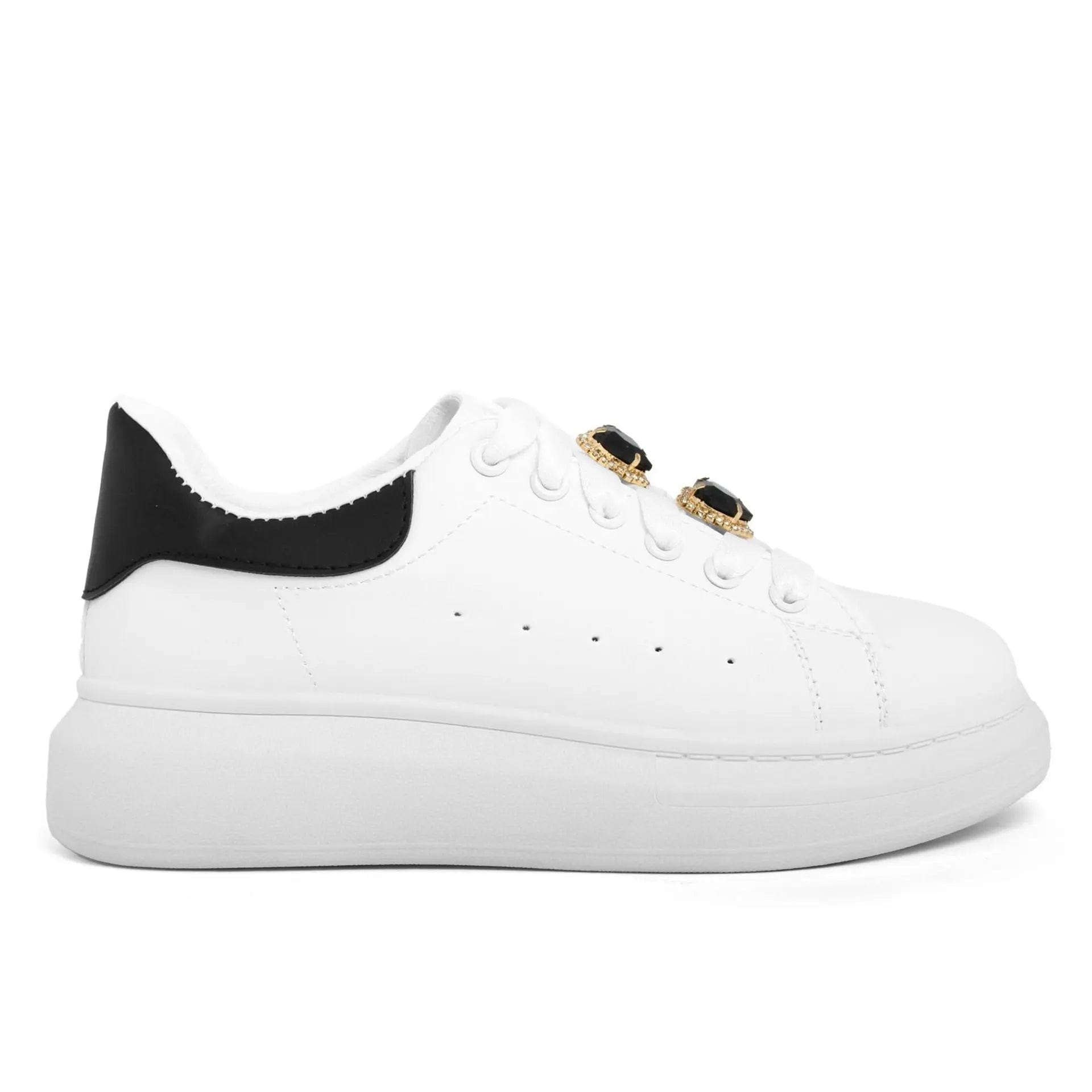 Fashion Attitude FAG_8129 white and black shoes by Jag Couture London New York, stylish footwear with sleek design.