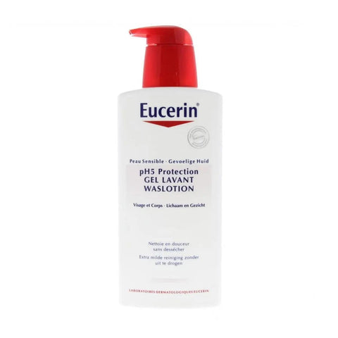 Jag Couture London - New York Eucerin Ph5 Lotion bottle, moisturizing skincare product with a white pump dispenser.